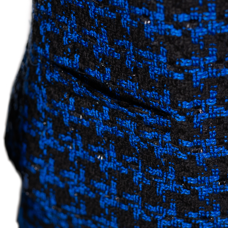 CBK Suit, Chanel Look - Blue Ekose Pattern