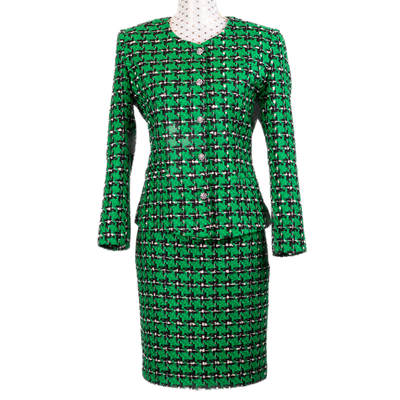 CBK Suit, Chanel Look - Green Ekose Pattern