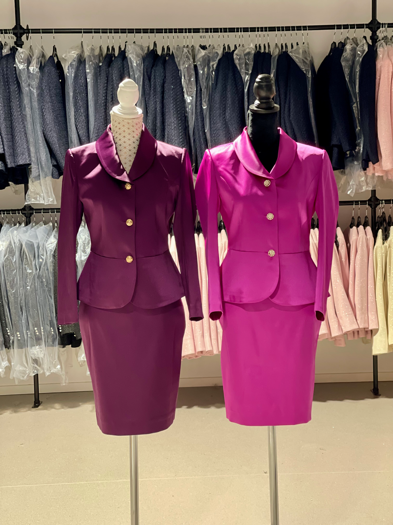 CBK Suits Marco Satin Suit Dark Purple