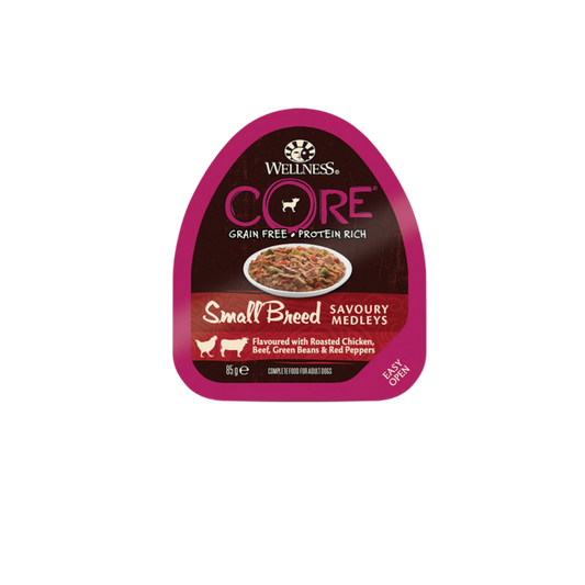 CORE small breed vådfoder 85 gram chicken, beef, beans & red pepper