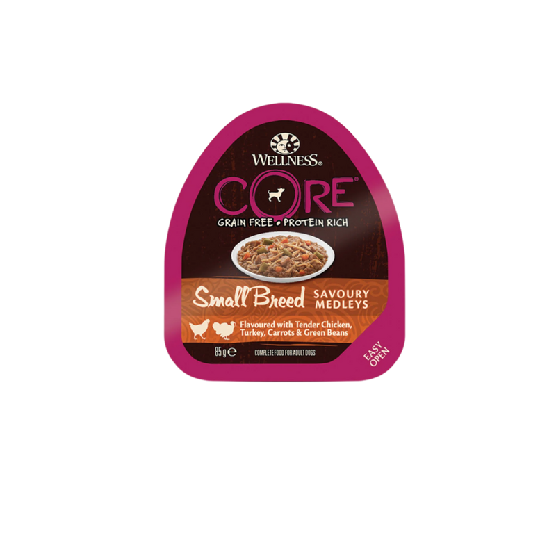 CORE Small Breed Vådfoder 85 gram Chicken, Turkey, Carrots & Green Beans