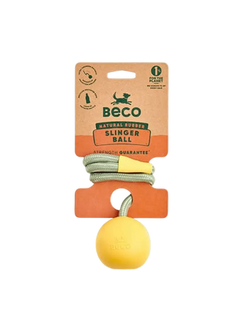 Beco Natural Rubber Bold med snor - Gul