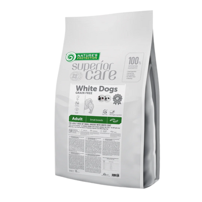 Nature's Protection White Dogs Adult Small Breed, INSECT - SMALL kibbles
