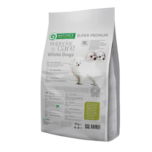 Nature's protection white dogs junior small breed, white fish - small kibbles