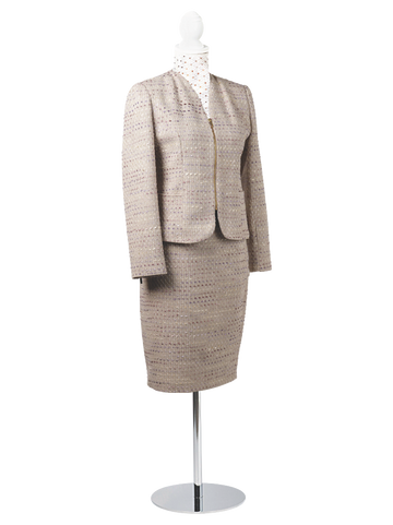 CBK Suits Cartier Tweed Suit Taupe