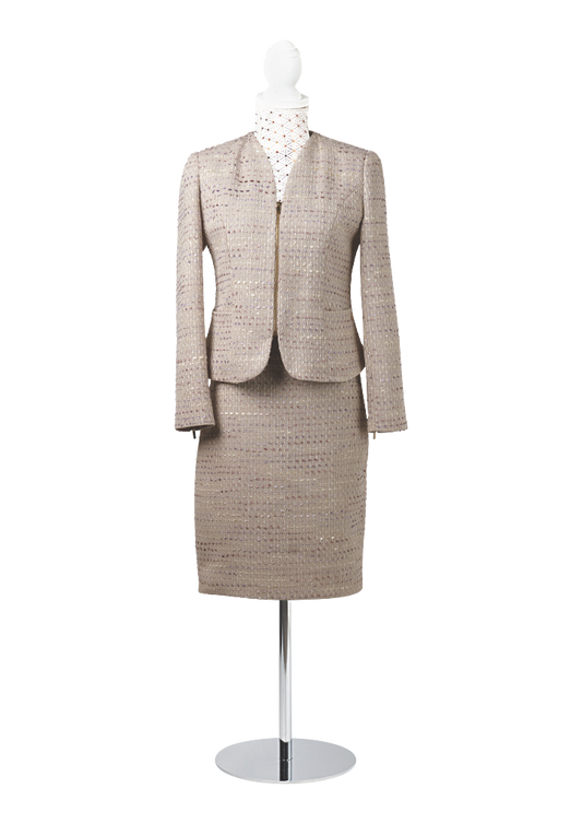 CBK Suits Cartier Tweed Suit Taupe
