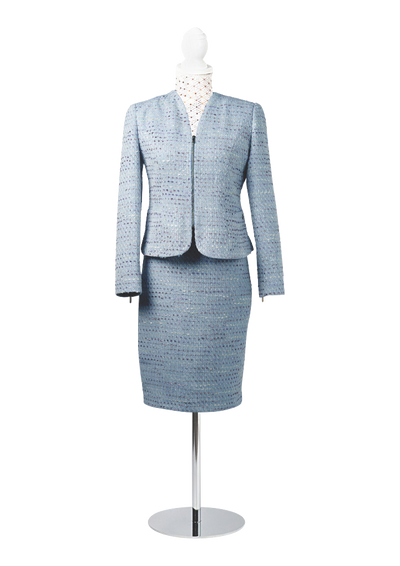 CBK Suits Cartier Tweed Waves Of Ocean Blue