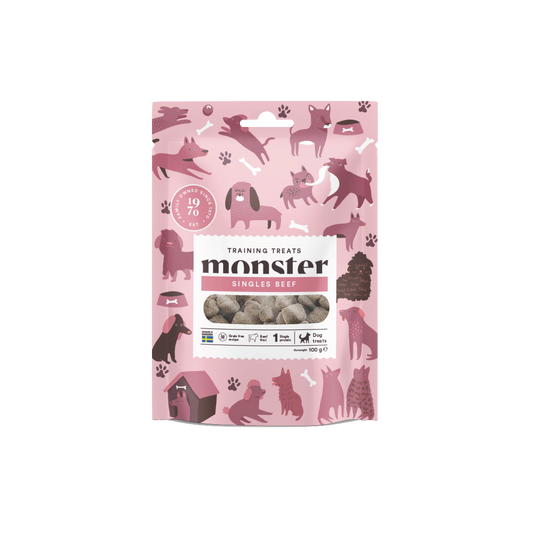 Monster training treats oksekød