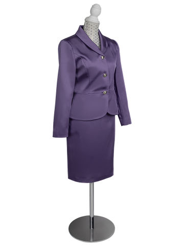 CBK Suits Jodie Satin Suit Deep Lavender