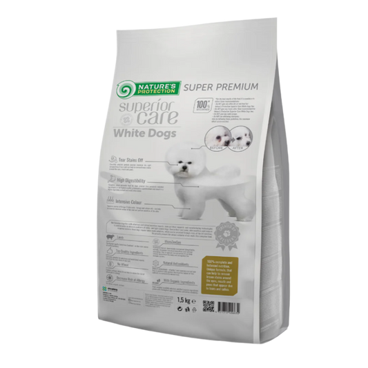 Nature's protection white dogs adult small breed, lamb - small kibbles