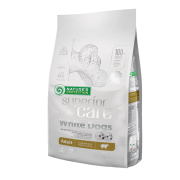 Nature's protection white dogs adult small breed, lamb - small kibbles