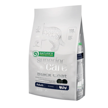 Nature's protection black coat adult all breed, chicken, turkey & duck - medium kibbles