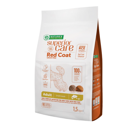 Nature's protection red coat adult small breed, salmon - small kibbles