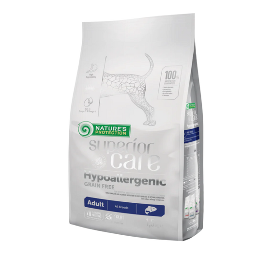 Nature's protection hypoallergenic adult all breed, salmon - medium kibbles