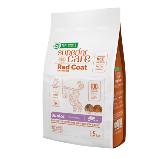 Nature's Protection Red coat junior all breed, salmon - small kibbles