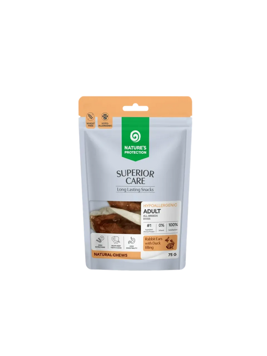 Nature's Protection Kaninøre med andefyld 75 g
