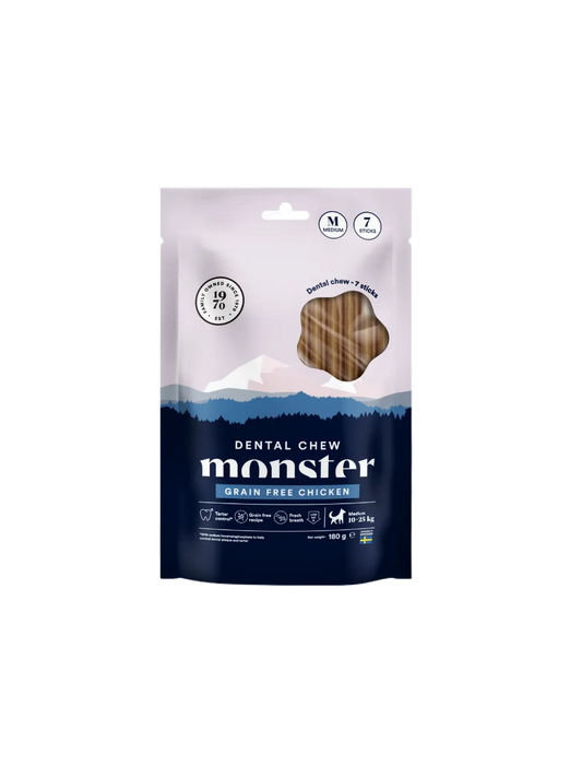 Monster Dental Chew Kylling Kornfri M - pakke af 7 stk.