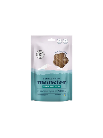 Monster Dental Chew Lam Kornfri M - pakke af 7 stk.