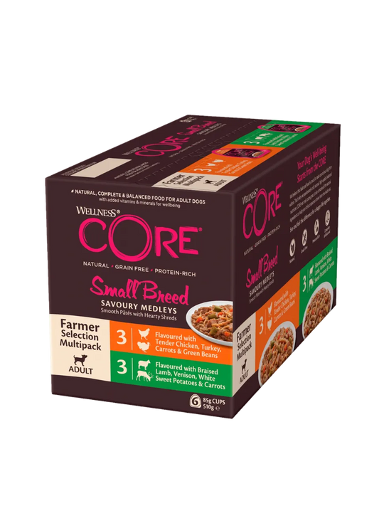 6 x CORE Savoury Medleys Small breed - Multipakke Chicken & Lamb