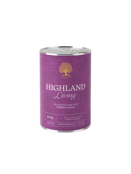 Essential Foods Highland Living Paté - Vådfoder med and & kylling 400 g