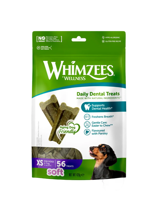 Whimzees Tyggestænger Soft - velegnet til ældre hunde i flere varianter