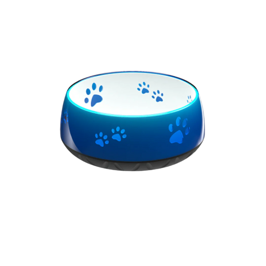 Vandskål med poteaftryk dyb blå (flere størrelser)