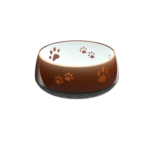 Vandskål med poteaftryk brun (flere størrelser)