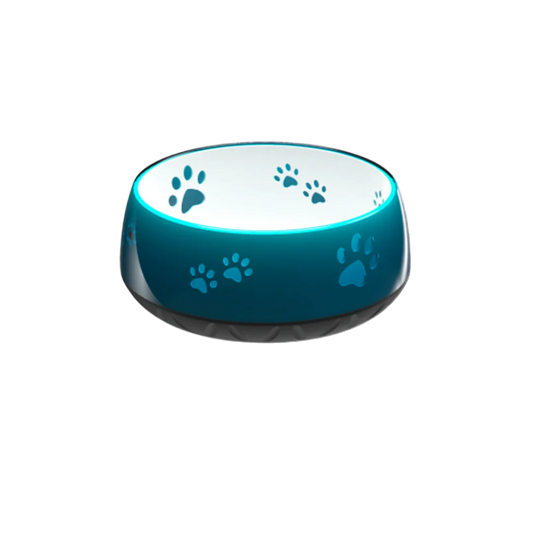 Vandskål med poteaftryk petroleumsblå (flere størrelser)