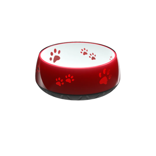 Vandskål med poteaftryk bordeaux (flere størrelser)