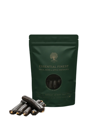 Essential Foods Finest Godbidder Duck, Herb & Apple  Sausages 6 stk