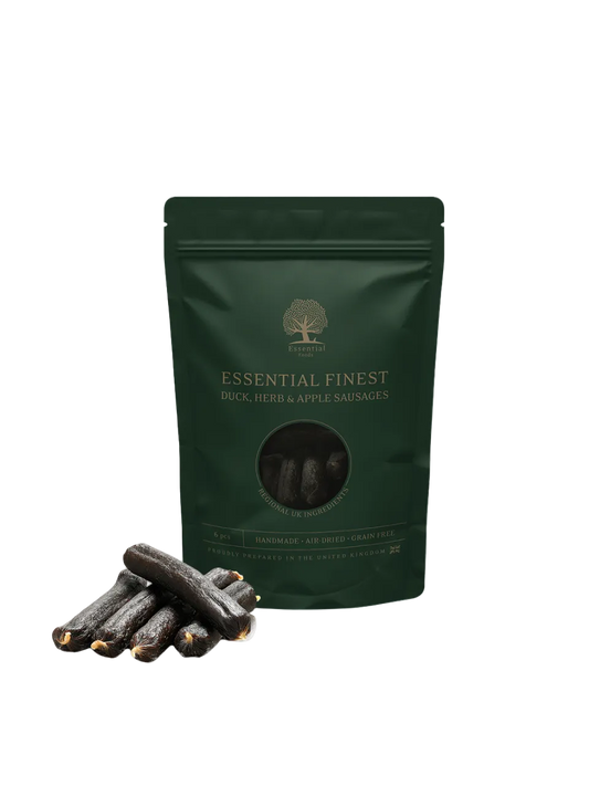 Essential Foods Finest Godbidder Duck, Herb & Apple  Sausages 6 stk