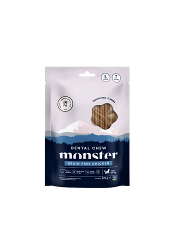 Monster Dental Chew Kylling Kornfri L - pakke af 7 stk.
