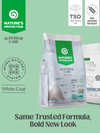 Nature's Protection White Dogs Små Racer med Hvid Fisk - Small Piller