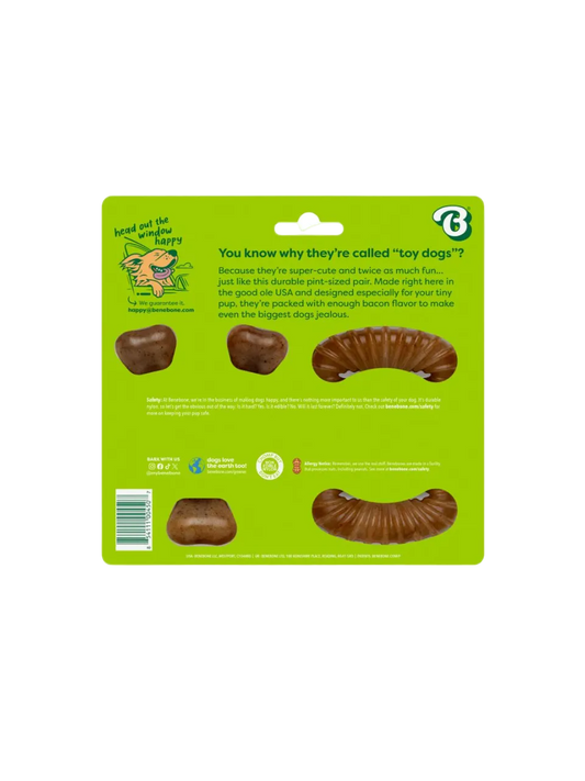 Benebone 2-Pack Dental Chew & Wishbone Bacon – Tyggelegetøj til hunde