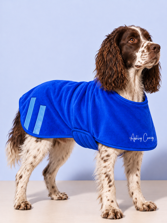 Ashley Craig Mikrofiber Tørredækken til Hunde – Koboltblå