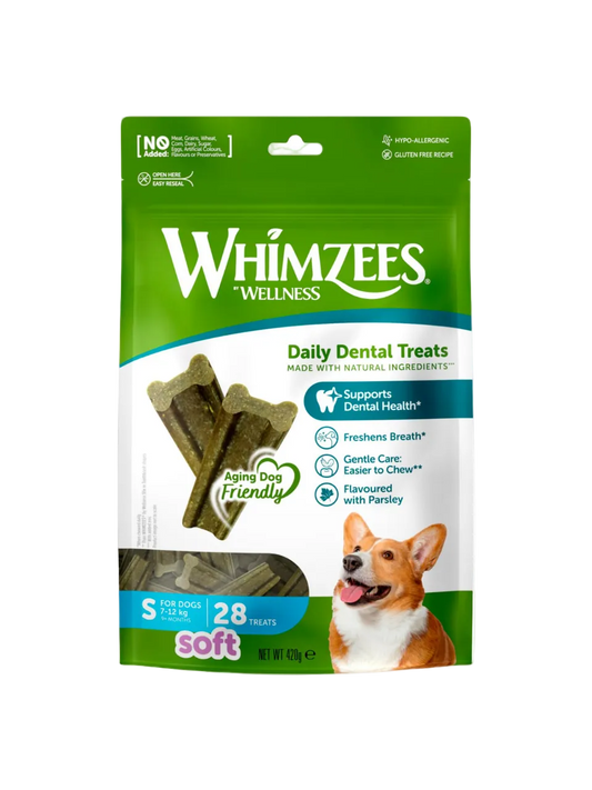 Whimzees Tyggestænger Soft - velegnet til ældre hunde i flere varianter