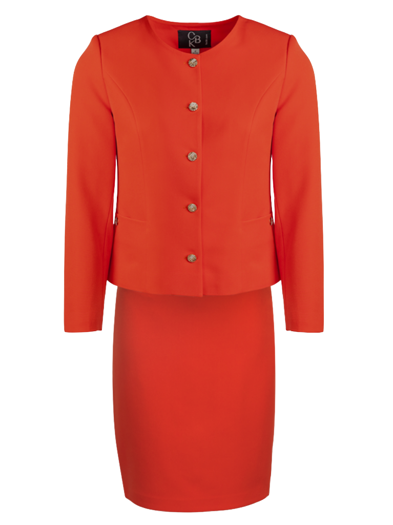CBK Suits Nouveau Classic Suit Mandarin Red