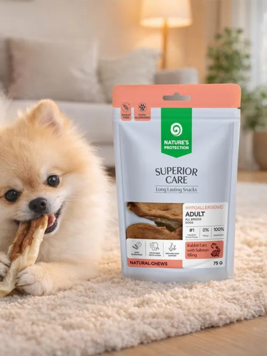 Nature's Protection Kaninøre med laksefyld 75 g