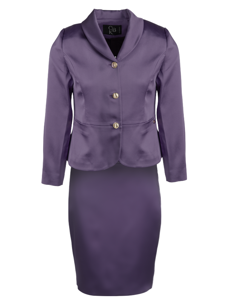 CBK Suits Jodie Satin Suit Deep Lavender