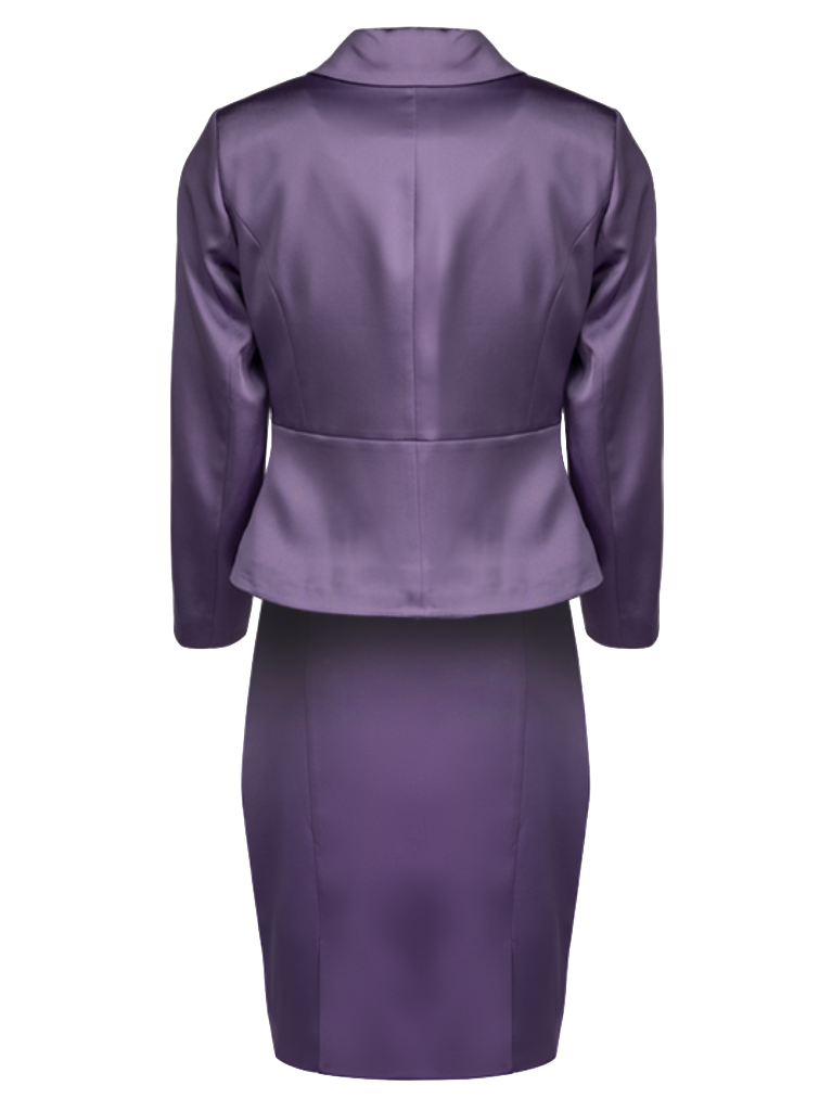 CBK Suits Jodie Satin Suit Deep Lavender