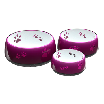 Vandskål med poteaftryk aubergine (flere størrelser)