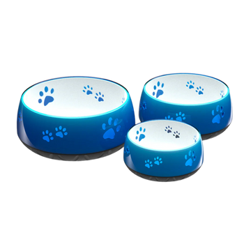 Vandskål med poteaftryk dyb blå (flere størrelser)