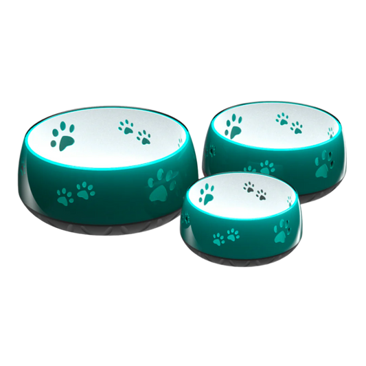 Vandskål med poteaftryk grøn (flere størrelser)