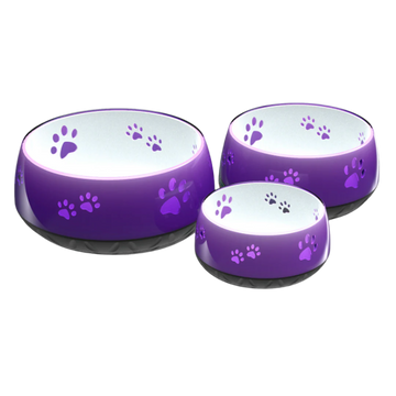 Vandskål med poteaftryk lilla (flere størrelser)