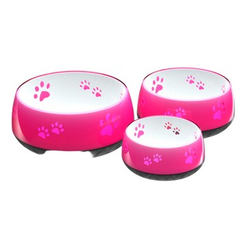 Vandskål med poteaftryk pink (flere størrelser)