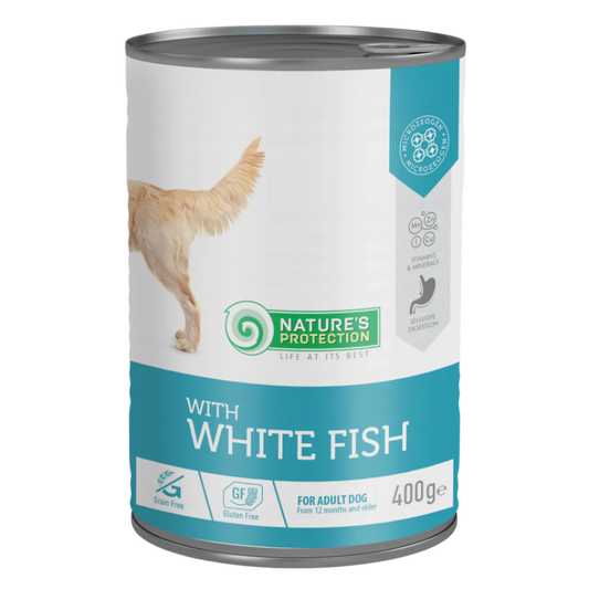 Nature's Protection Vådfoder adult, white fish  375 gram, sensible digestion