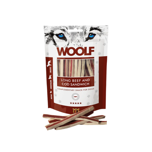 Woolf long beef & cod sandwich