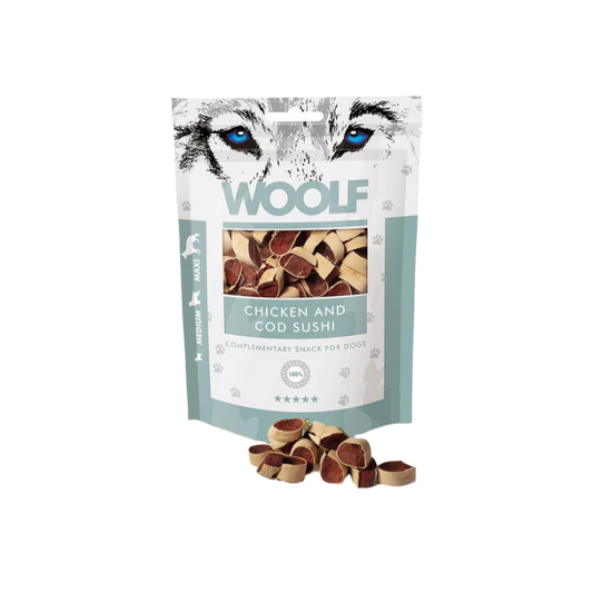 Woolf chicken and cod sushi