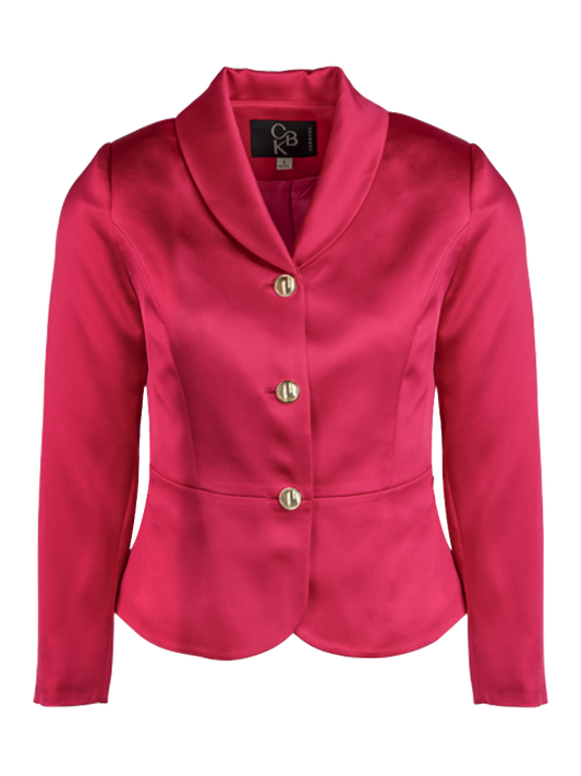 CBK Suits Jodie Satin Blazer Peony Ardour