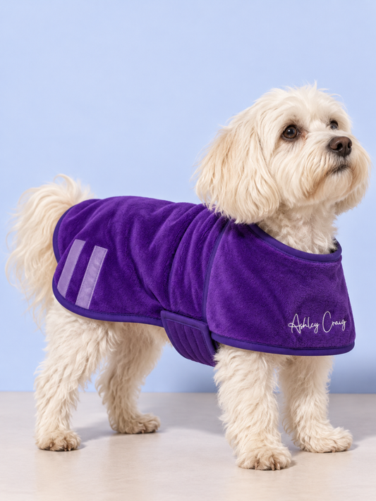 Ashley Craig Mikrofiber Tørredækken til Hunde – Lilla